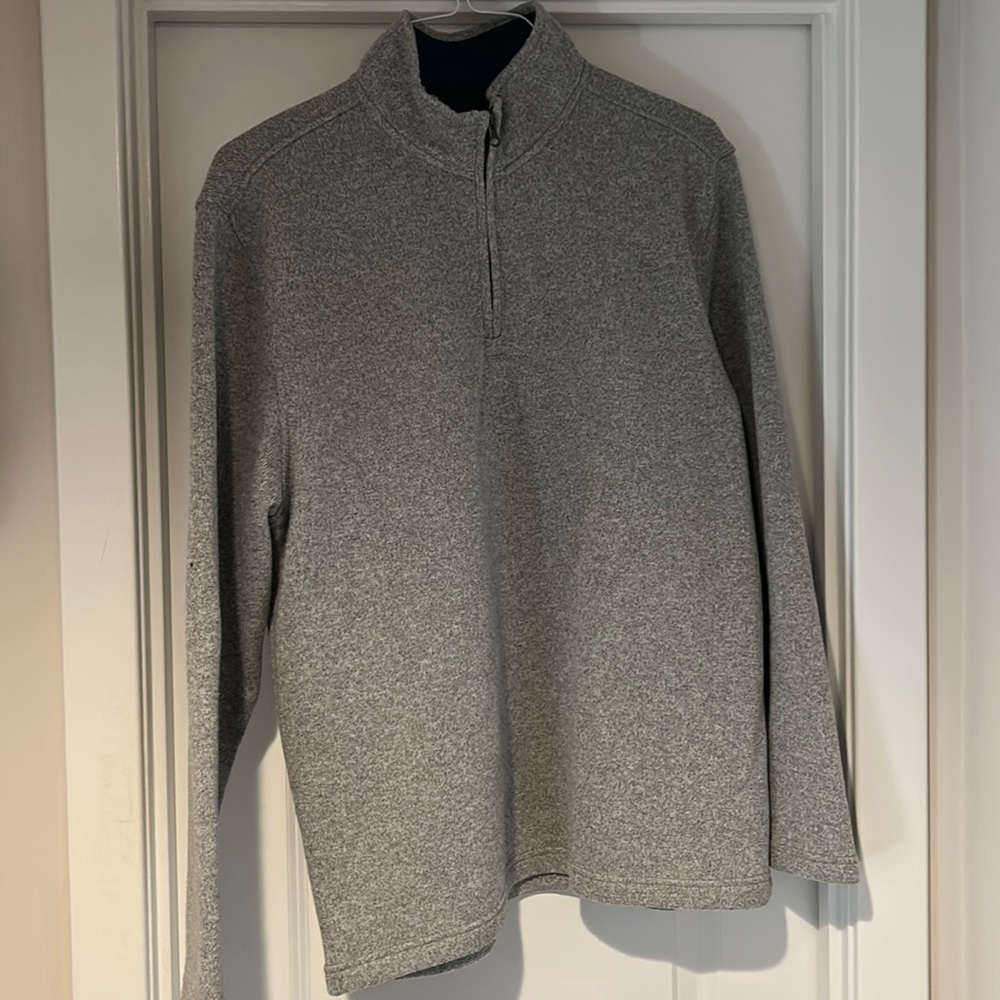 Men’s Large (L) 100% Polyester Quarter Zip Sweater - GREAT Condition